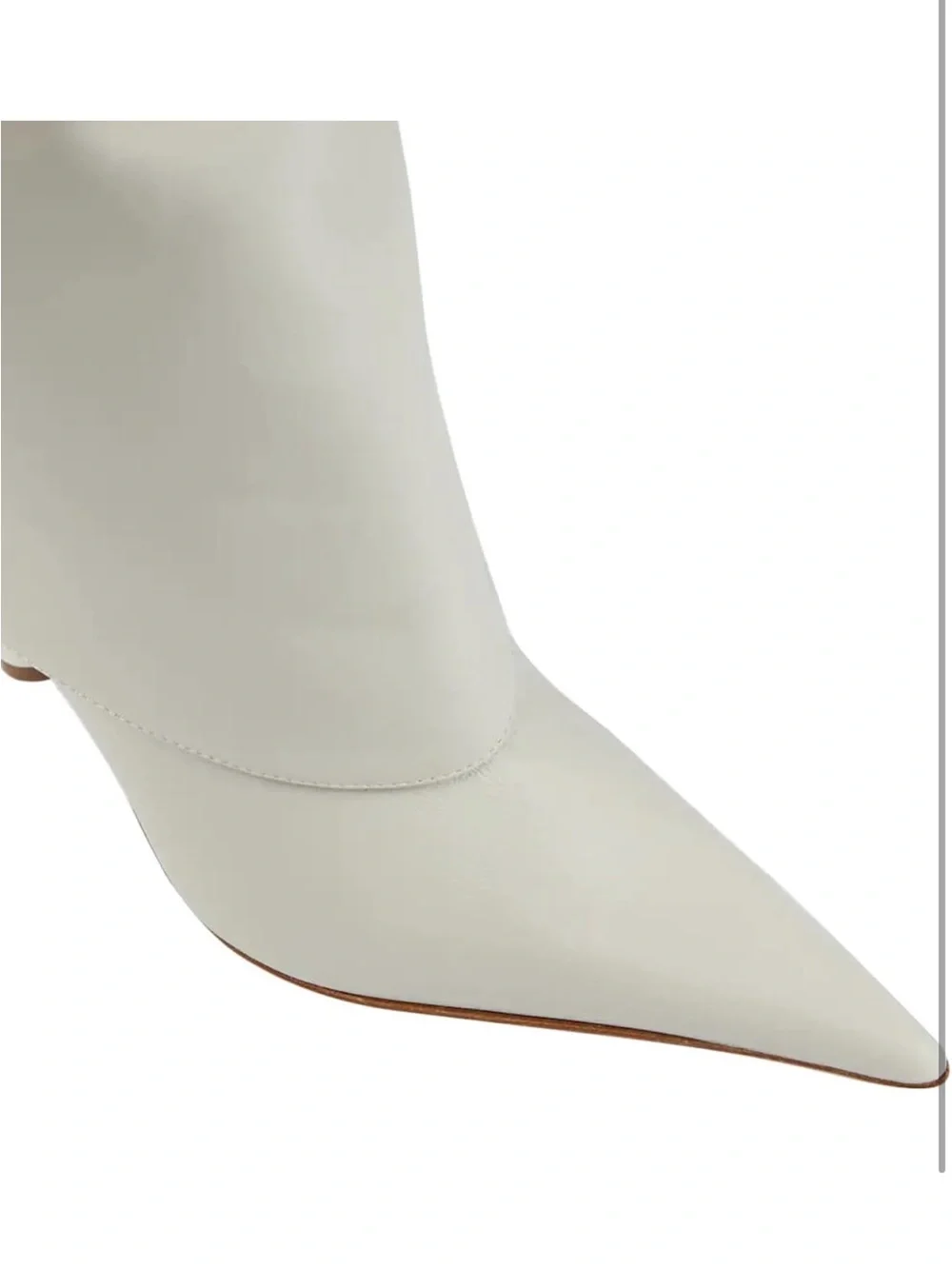 Women's Pointed Toe Knee-High Stiletto Boots in white size 42/11